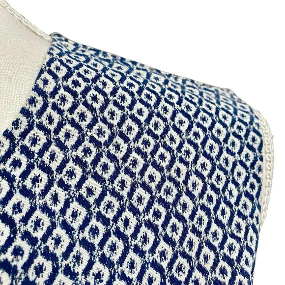 Diane von Furstenberg Jeannie Blue White Fit & Flare Mini Dress Size 6 NWT - Picture 6 of 16